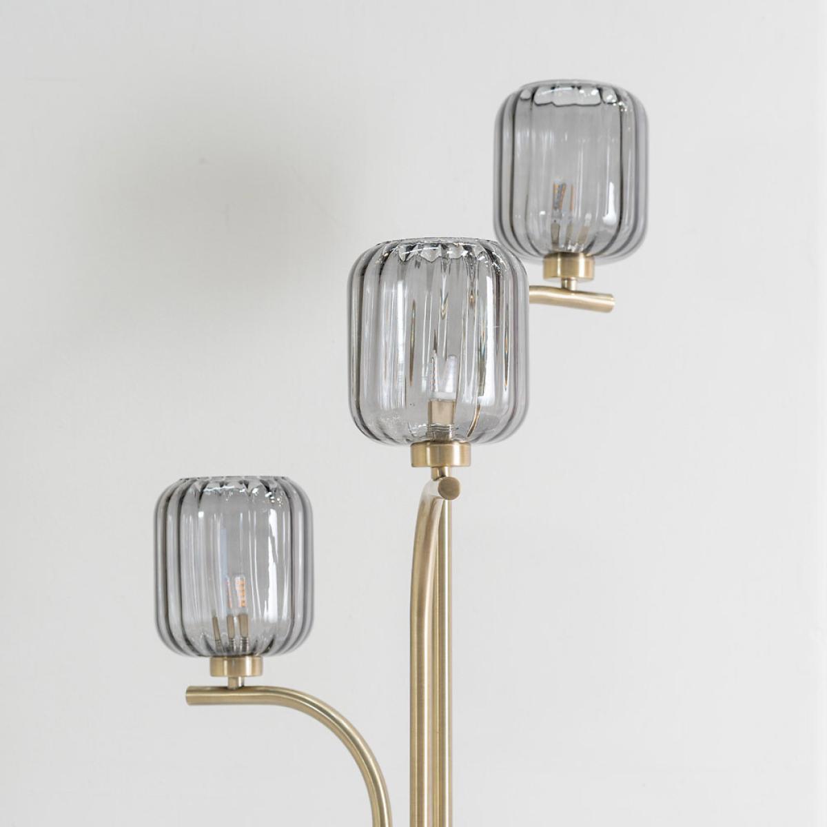 Ribbed Glass Floor Lamp – image 3