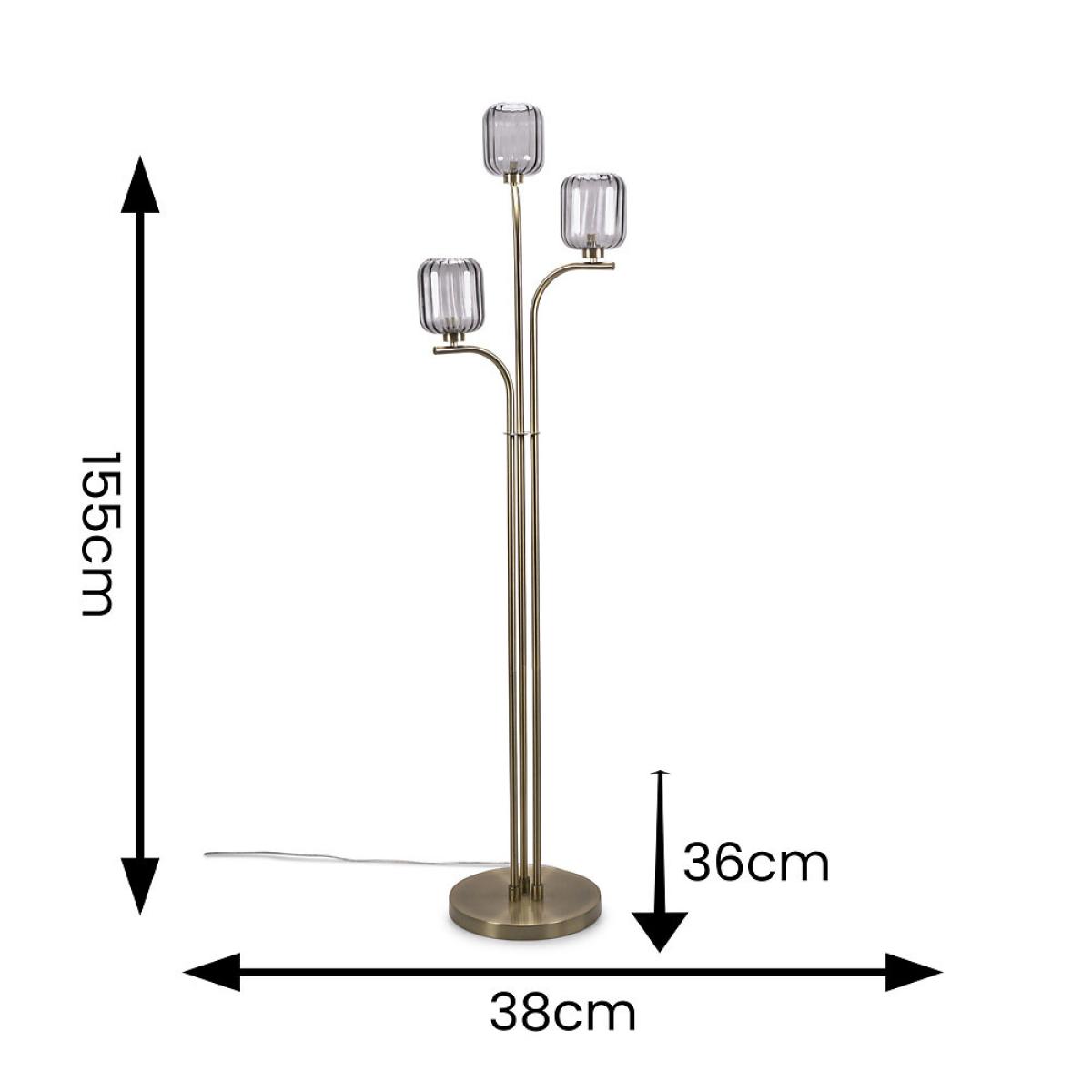 Ribbed Glass Floor Lamp – image 7