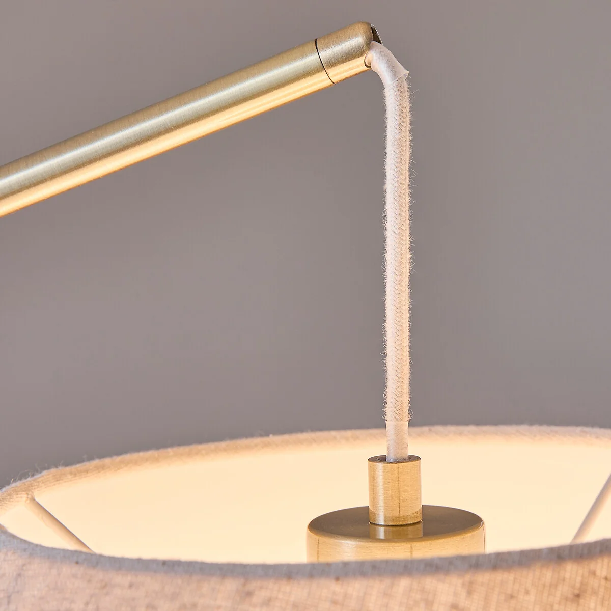 Nestwood Solid Oak/linen Arc Floor Lamp – image 5