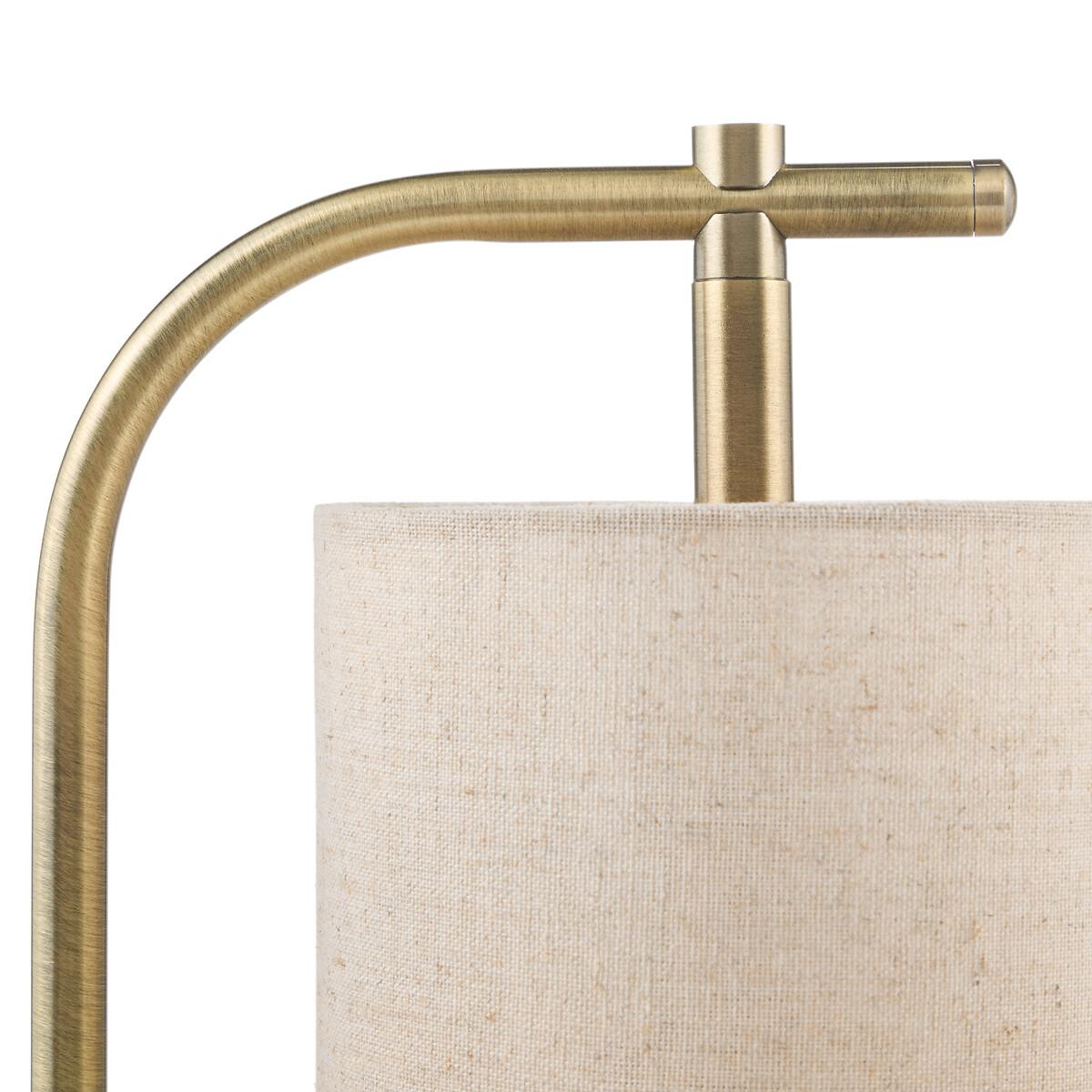 Yob Linen & Faux Leather Lamp – image 4