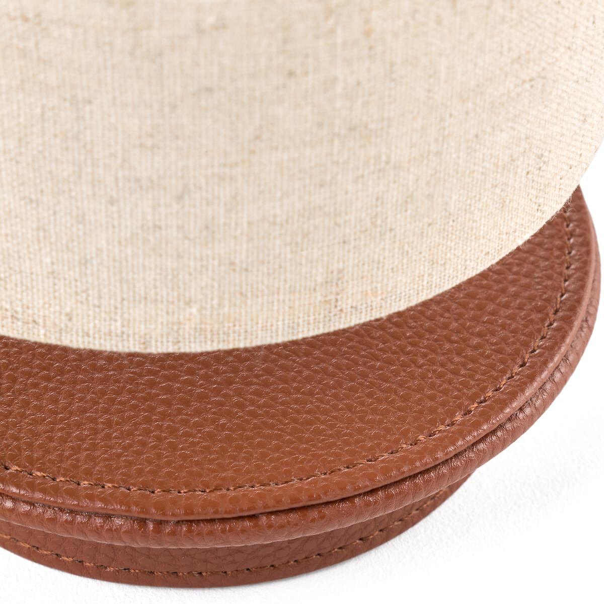 Yob Linen & Faux Leather Lamp – image 6