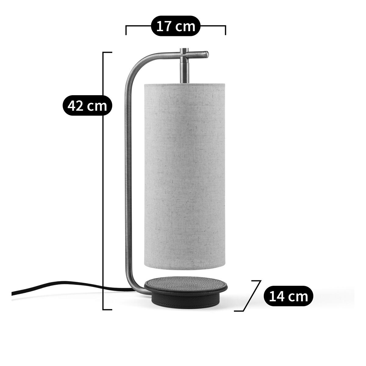 Yob Linen & Faux Leather Lamp – image 9