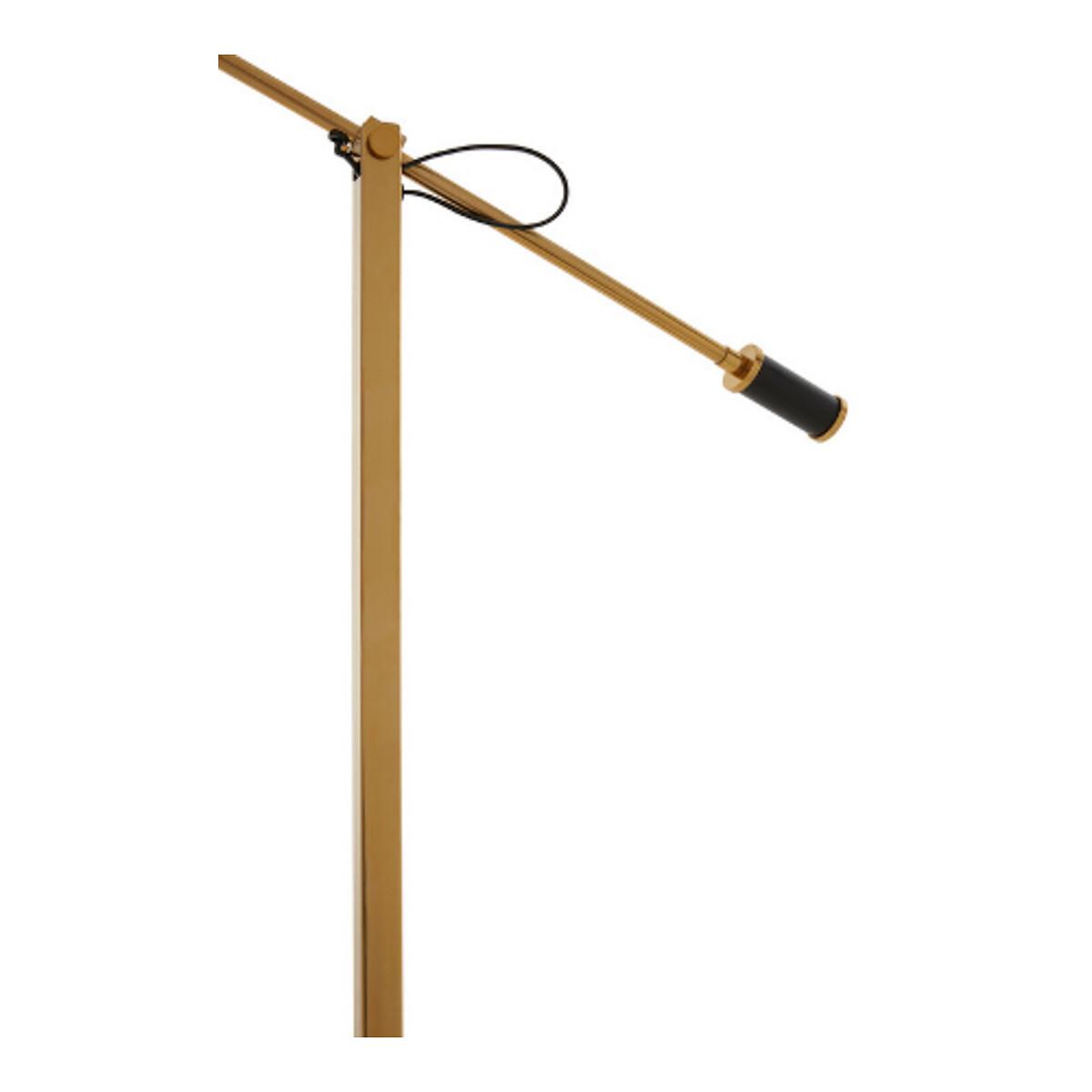 Warm Gold with Black Contrast Base Vintage Style Task Floor Lamp – image 5