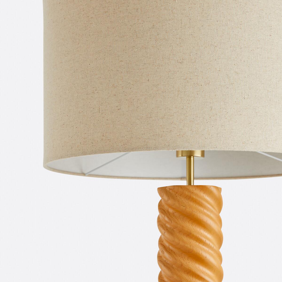 Dehen Oak & Linen Floor Lamp – image 5