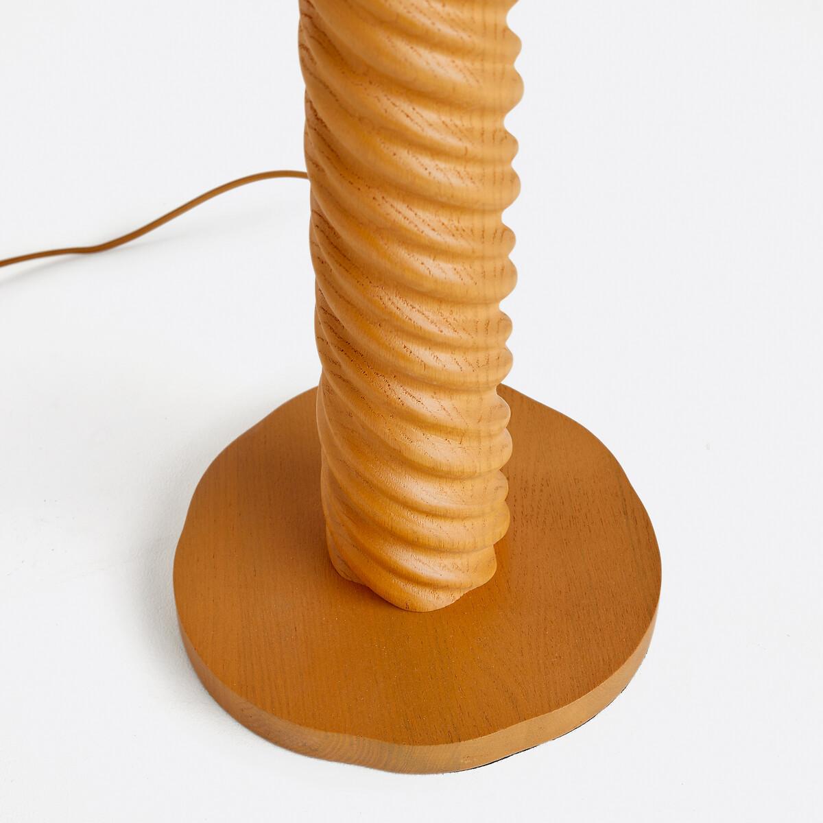 Dehen Oak & Linen Floor Lamp – image 6