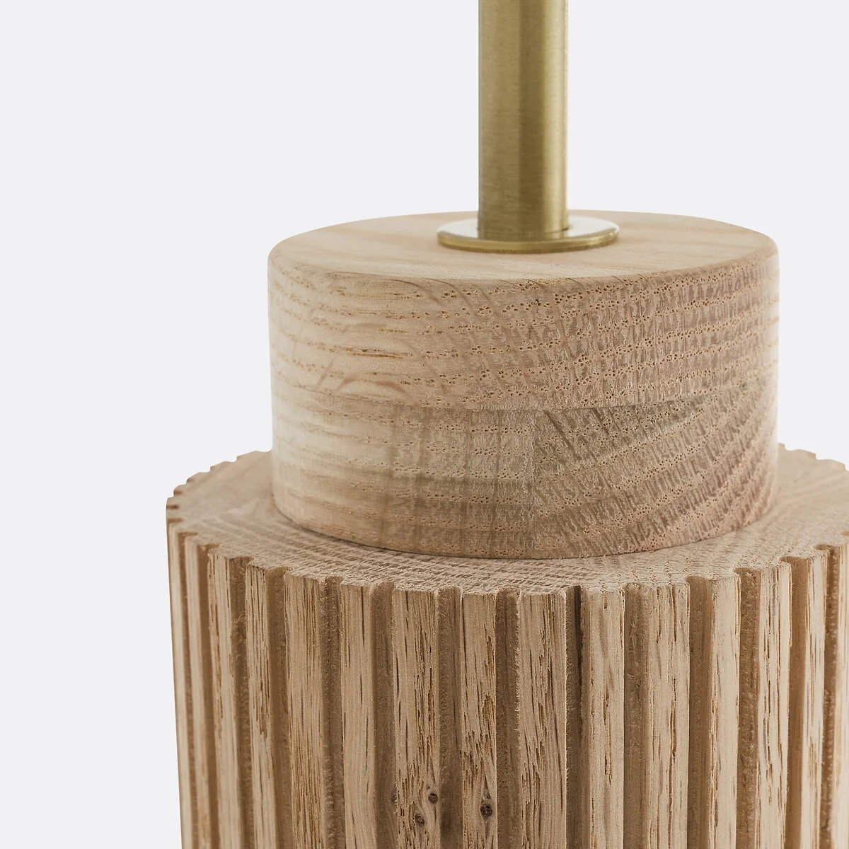 Idna Oak, Metal & Linen Table Lamp – image 4