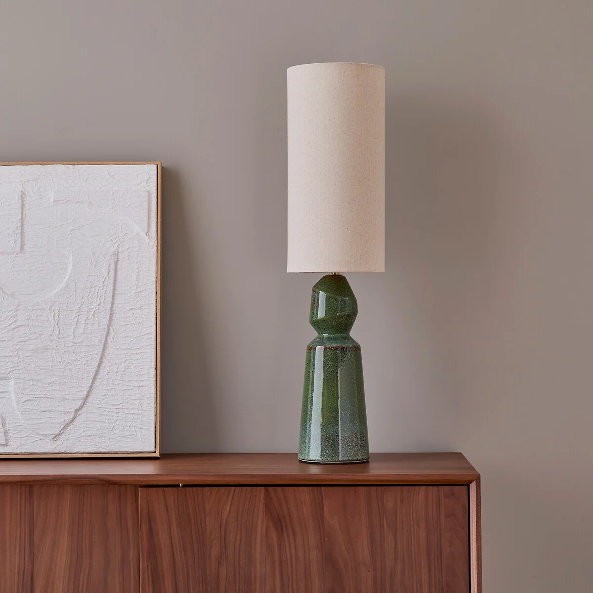 Totemy Ceramic and Linen Table Lamp – image 3
