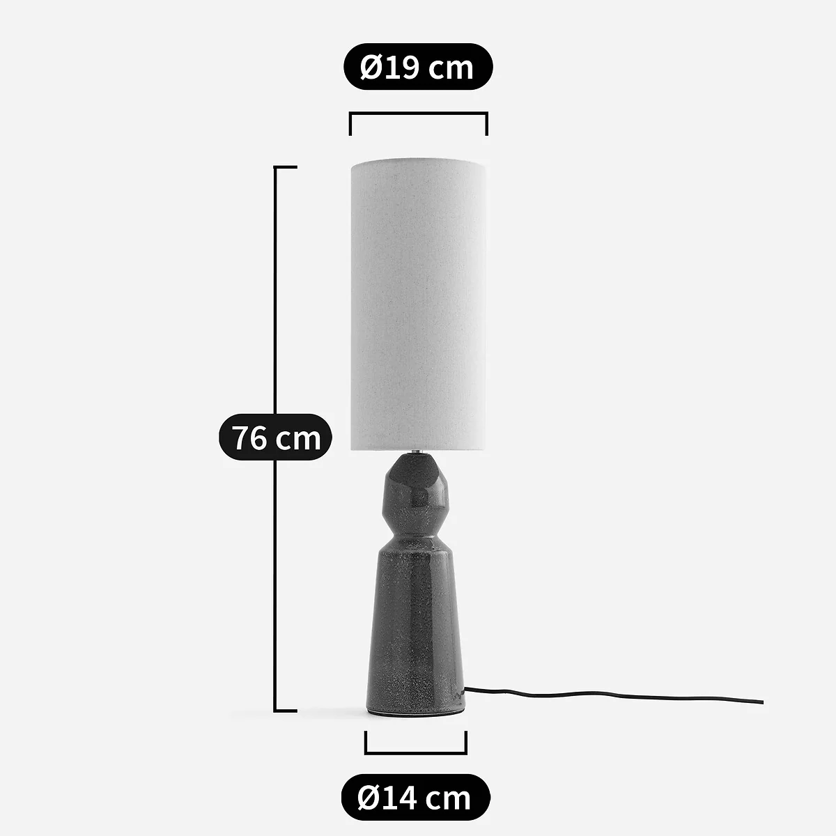 Totemy Ceramic and Linen Table Lamp – image 8
