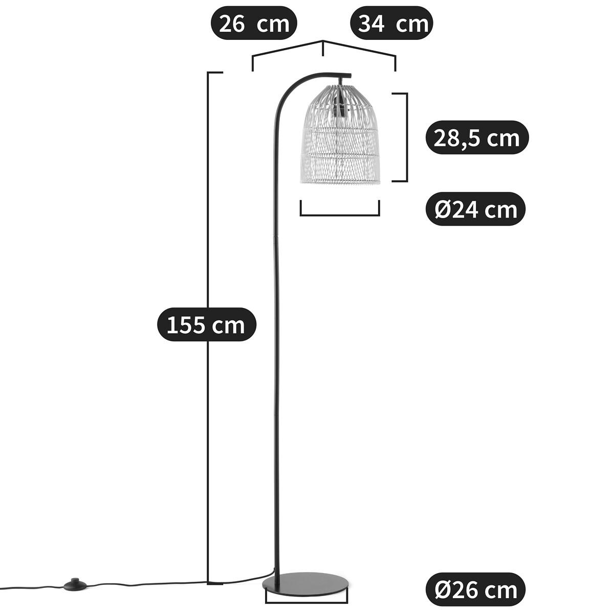 Dankia Metal & Rattan Floor Lamp – image 4