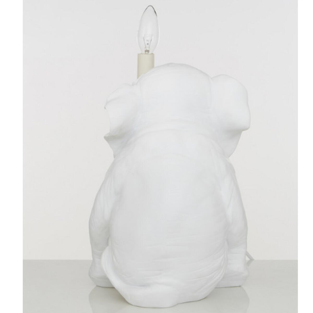 White Ceramic Elephant Character Table Lamp – image 5