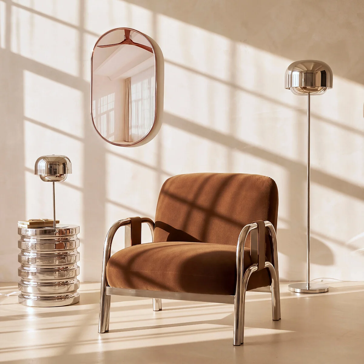 Kinoko Chrome-Plated Iron Floor Lamp – image 2