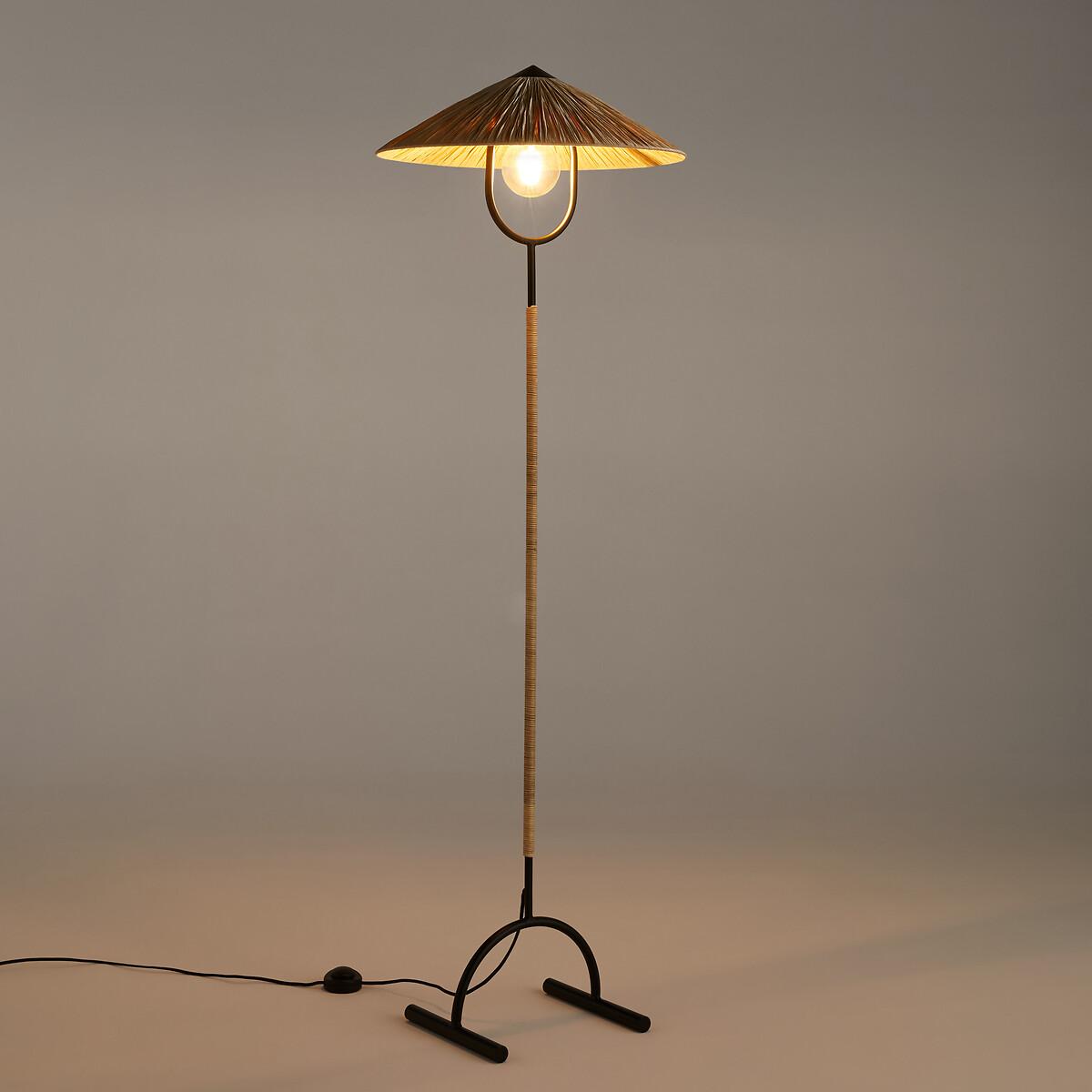 Mr Tanguy Metal & Raffia Floor Lamp – image 2