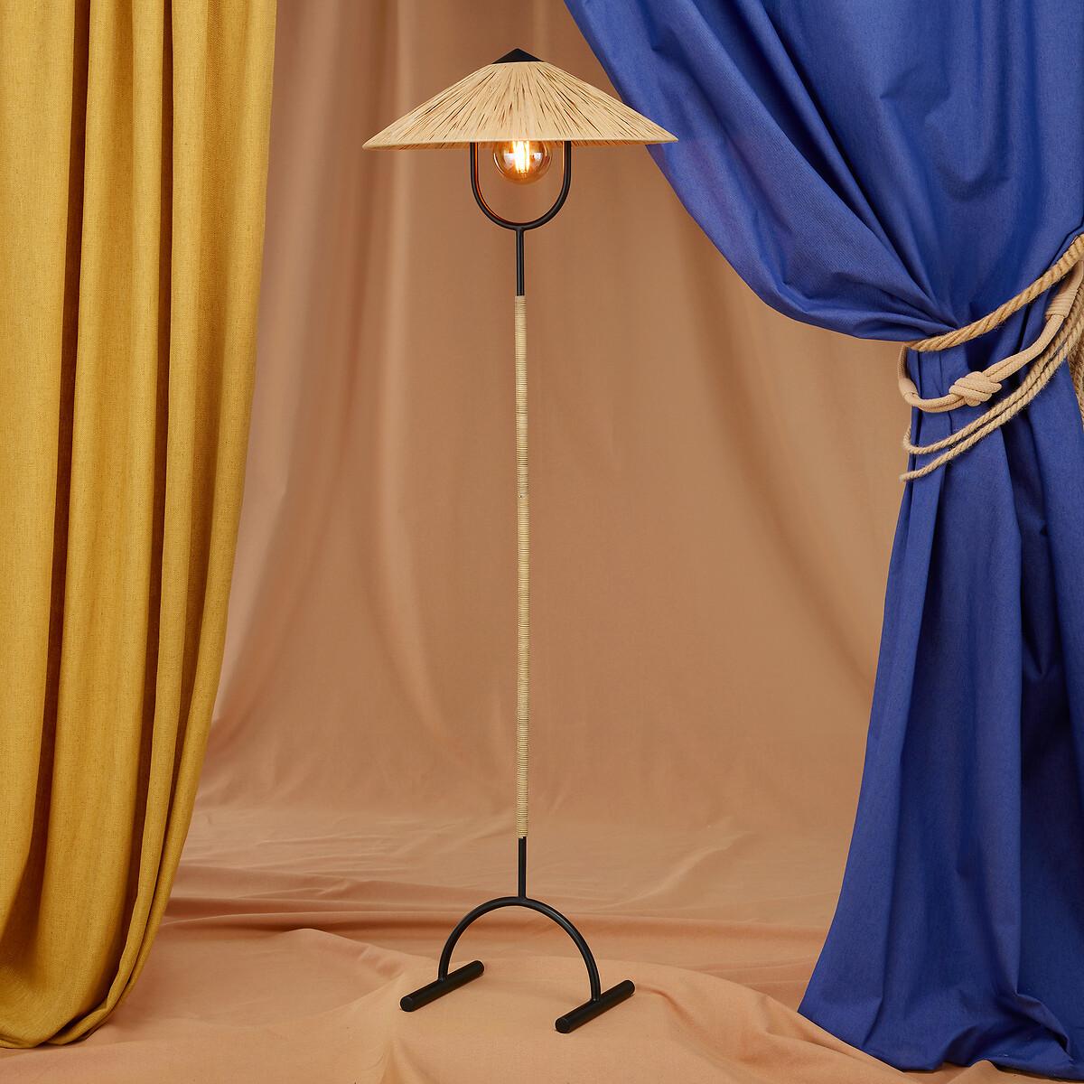 Mr Tanguy Metal & Raffia Floor Lamp – image 6
