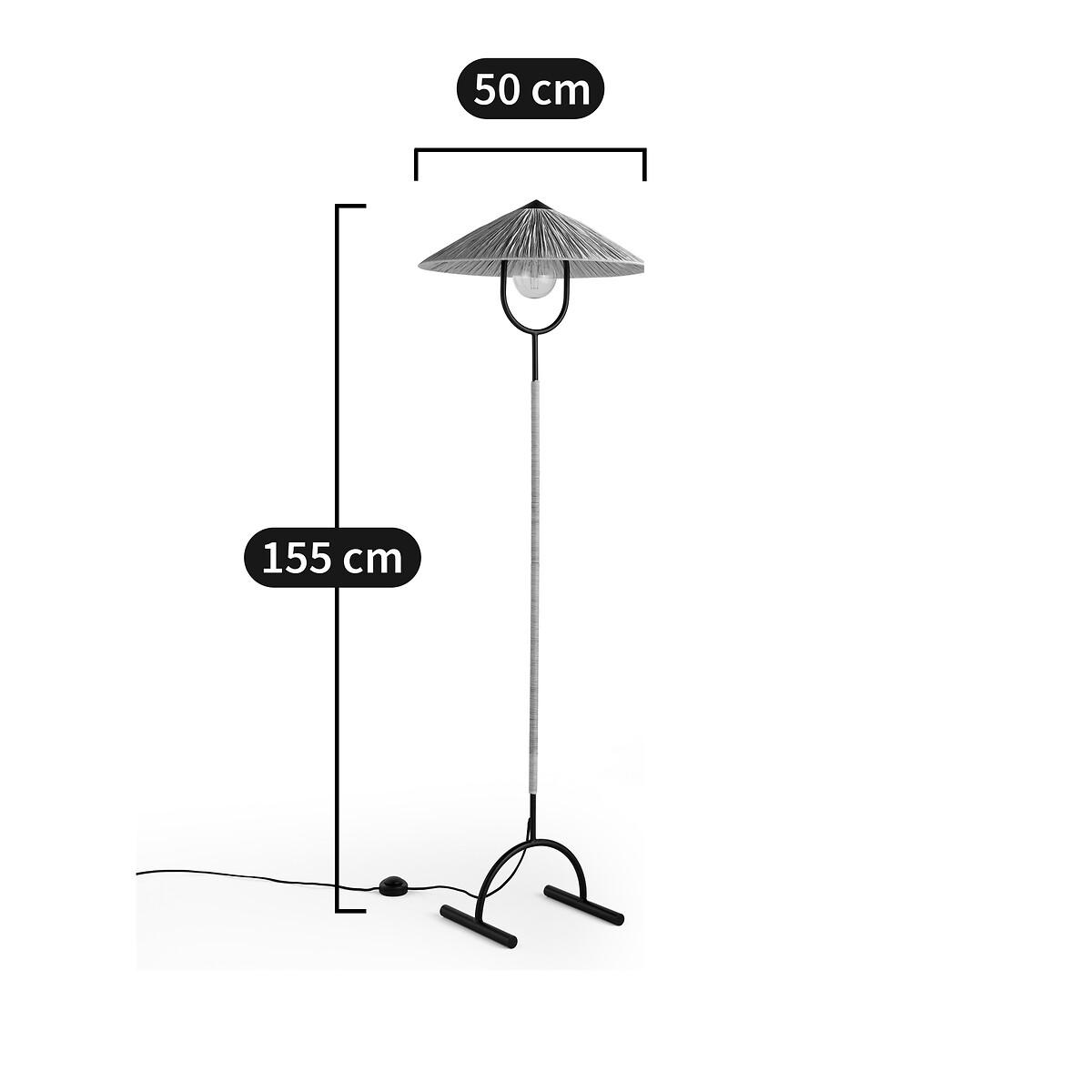Mr Tanguy Metal & Raffia Floor Lamp – image 7