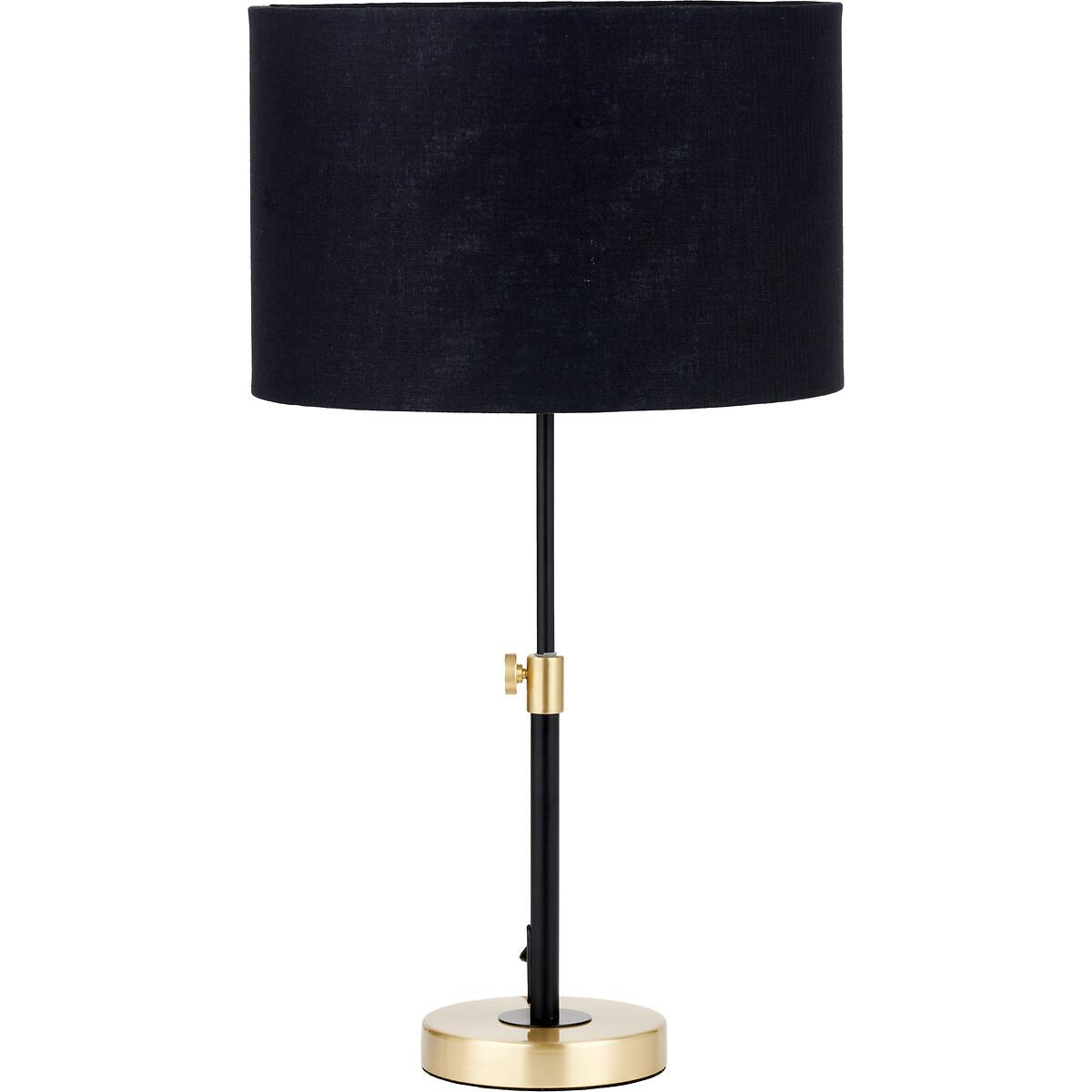 Black and Gold Metal Rise and Fall Table Lamp – image 3