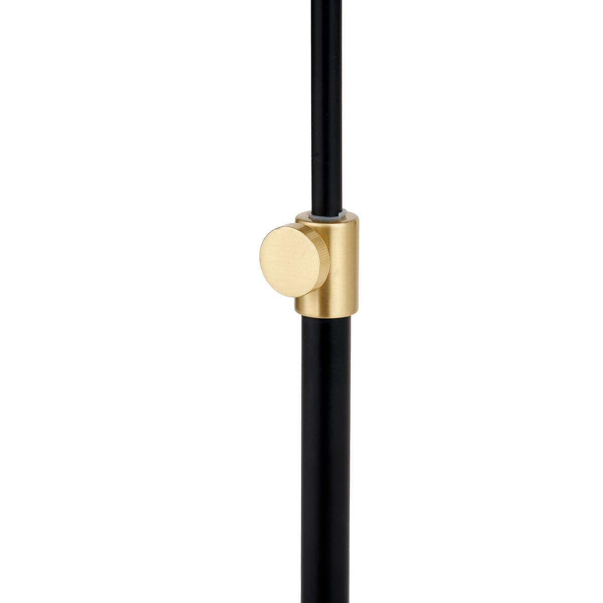 Black and Gold Metal Rise and Fall Table Lamp – image 4