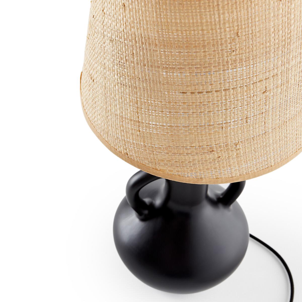 Balsa Ceramic & Raffia Table Lamp – image 4