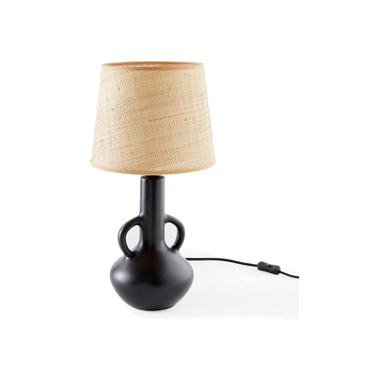 Balsa Ceramic & Raffia Table Lamp – image 1