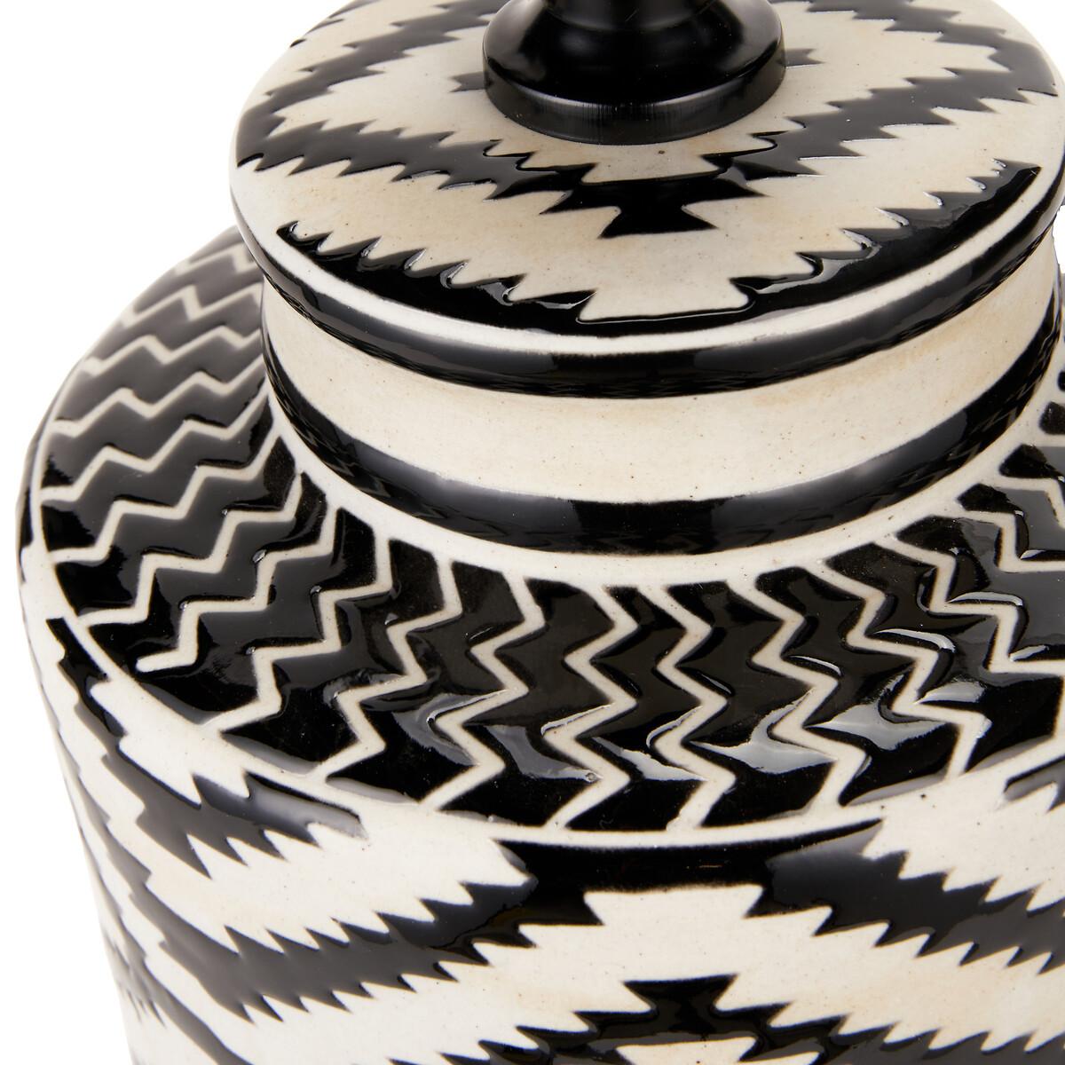 Tall Ikat Ceramic Table Lamp Base – image 2