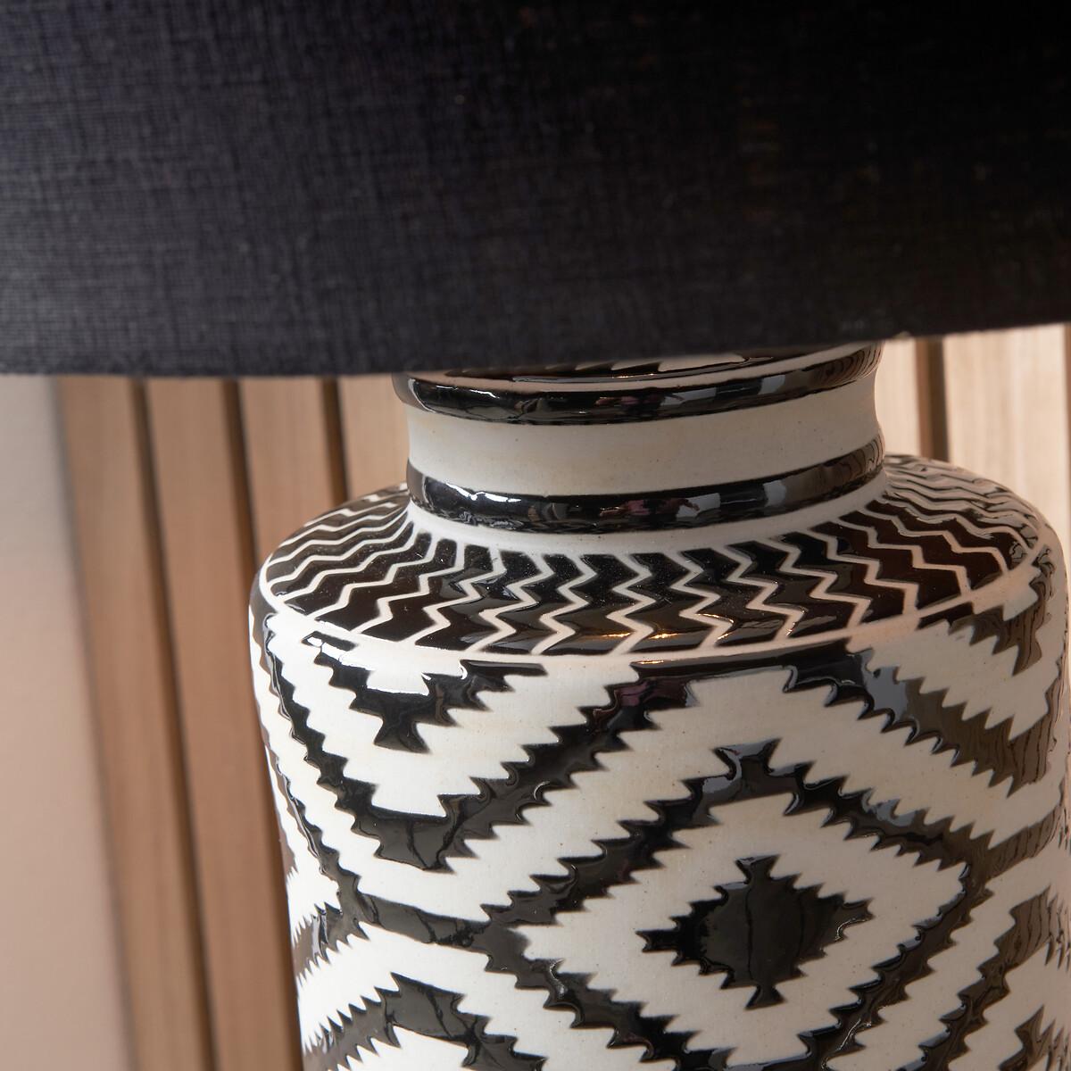 Tall Ikat Ceramic Table Lamp Base – image 3