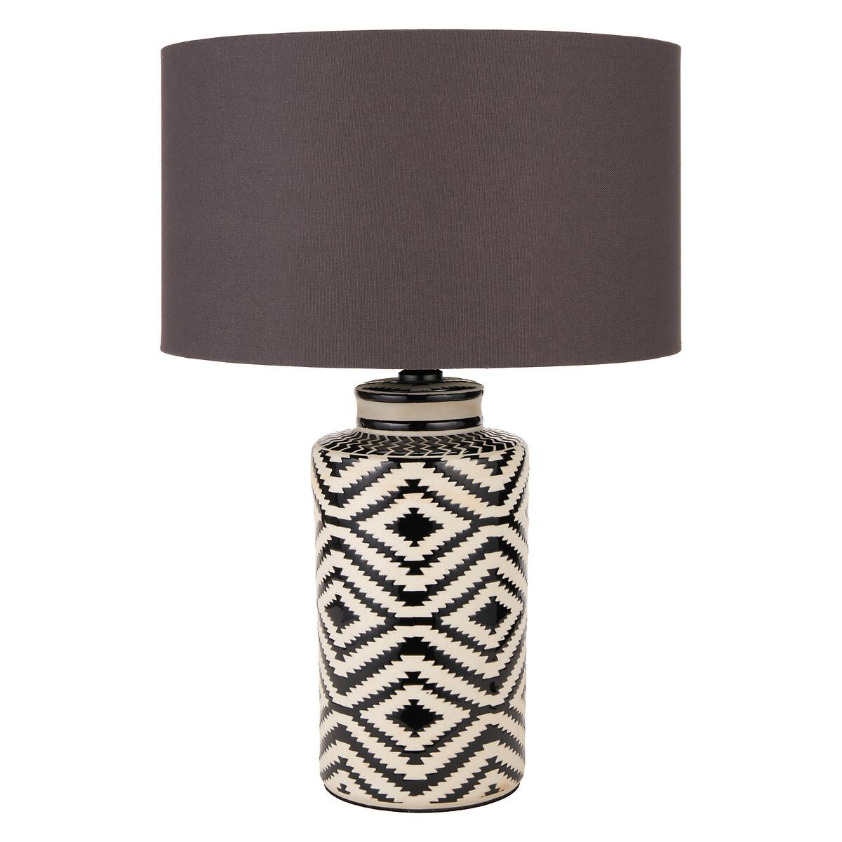 Tall Ikat Ceramic Table Lamp Base – image 4
