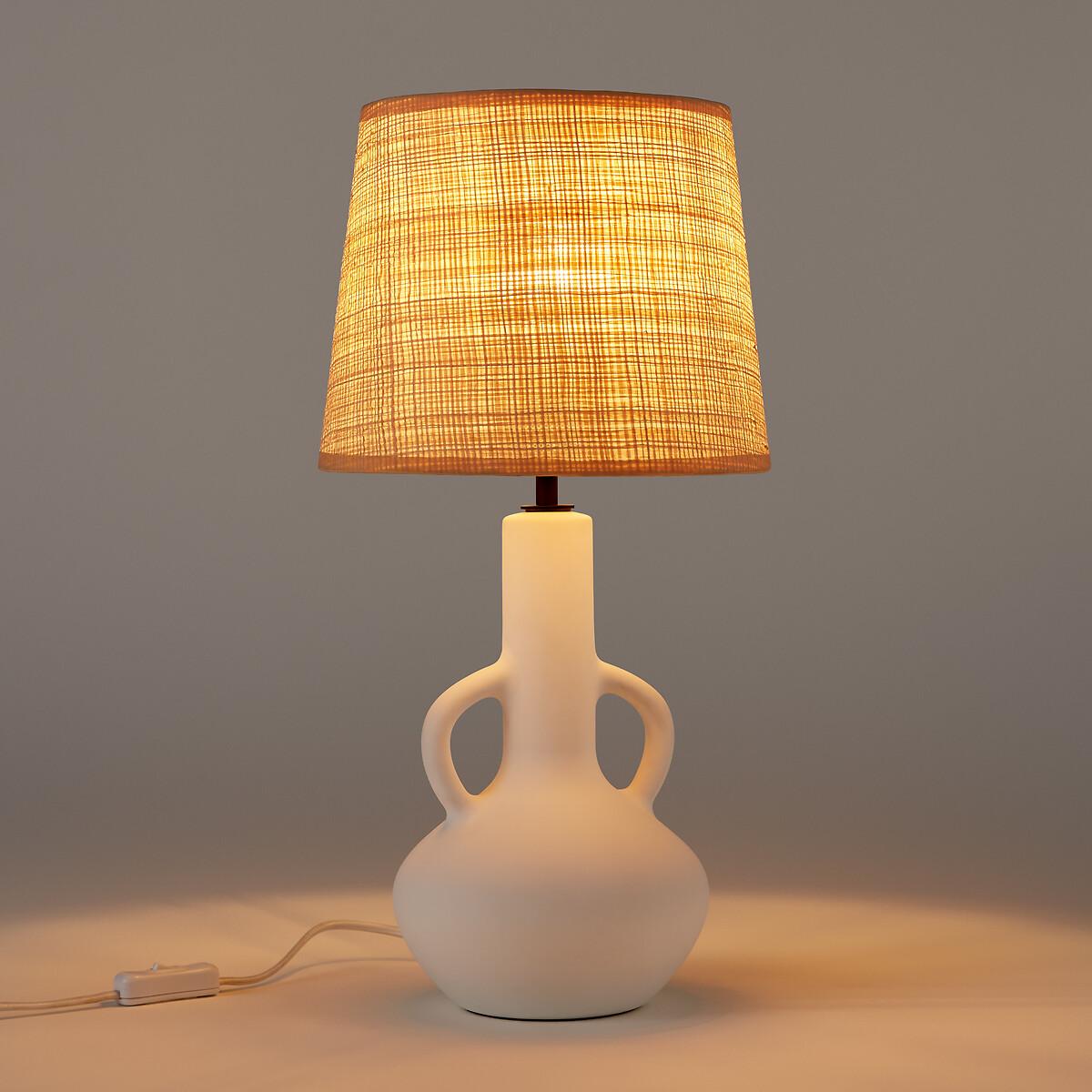 Balsa Ceramic & Raffia Table Lamp – image 2