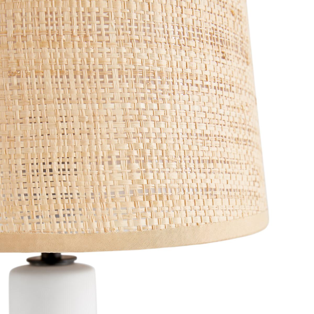 Balsa Ceramic & Raffia Table Lamp – image 3