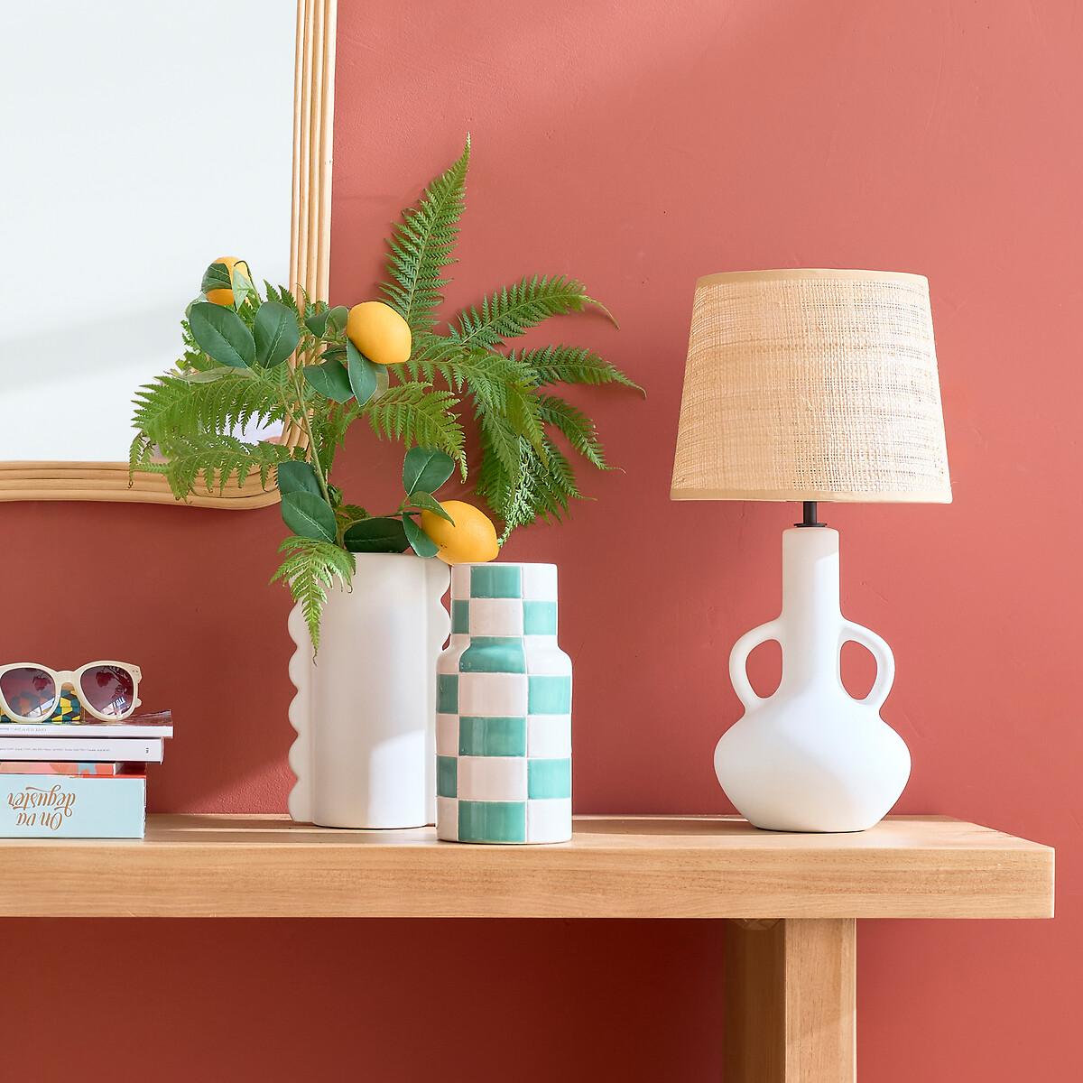 Balsa Ceramic & Raffia Table Lamp – image 10