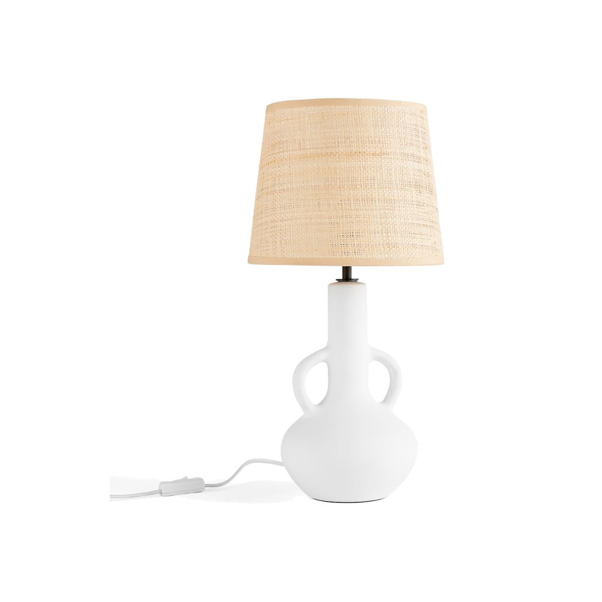 Balsa Ceramic & Raffia Table Lamp – image 1