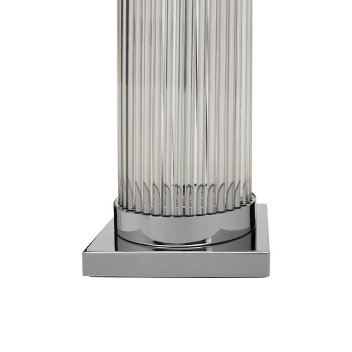 Glass Pillar Effect and Chrome Accent Table Lamp – image 2