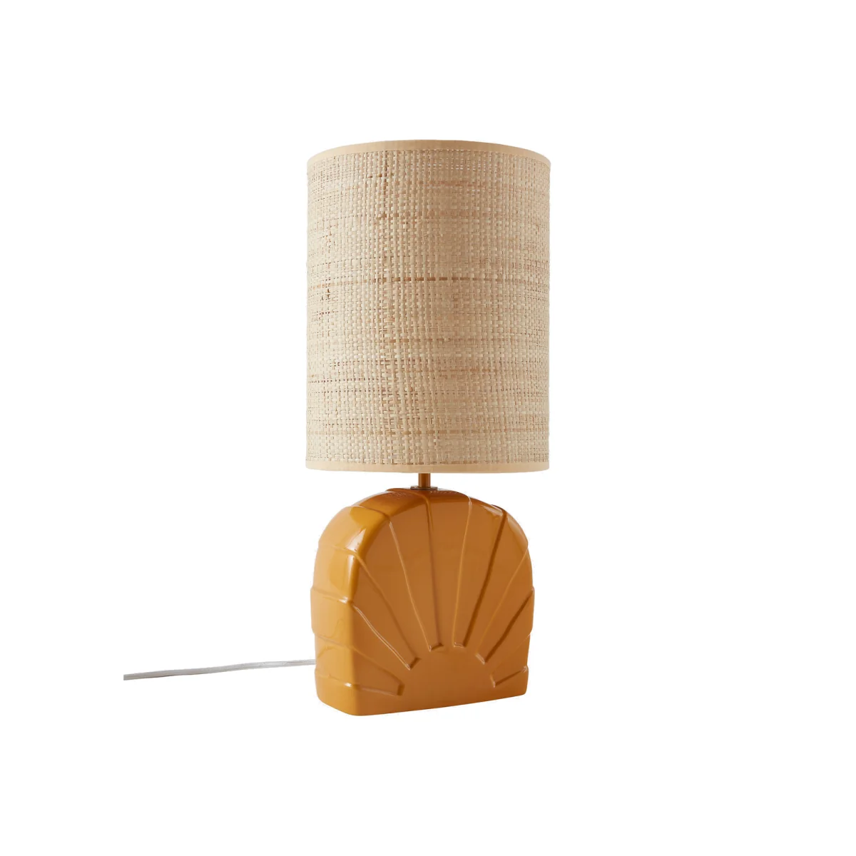 Sunia Ceramic and Raffia Table Lamp – image 1
