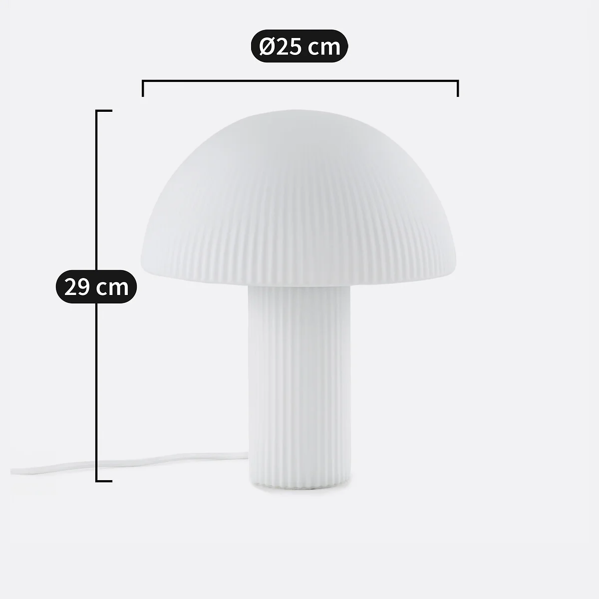 Loulou Mushroom Lamp in Streaked Opaline Glass H29cm – image 8