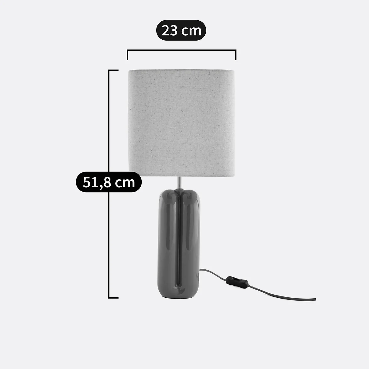 Malo Ceramic & Linen Table Lamp – image 8