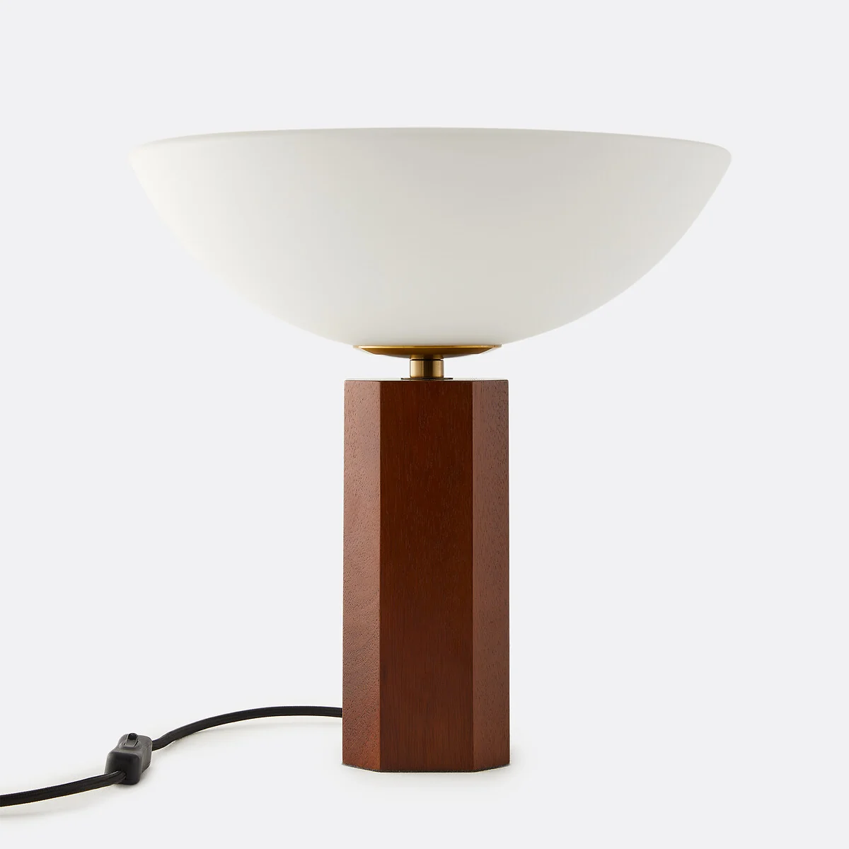 Brua Opal Glass and Oak Table Lamp – image 4