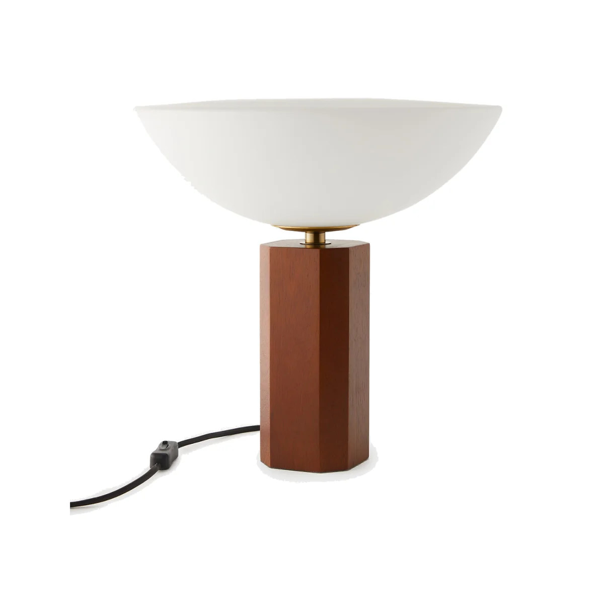 Brua Opal Glass and Oak Table Lamp – image 1