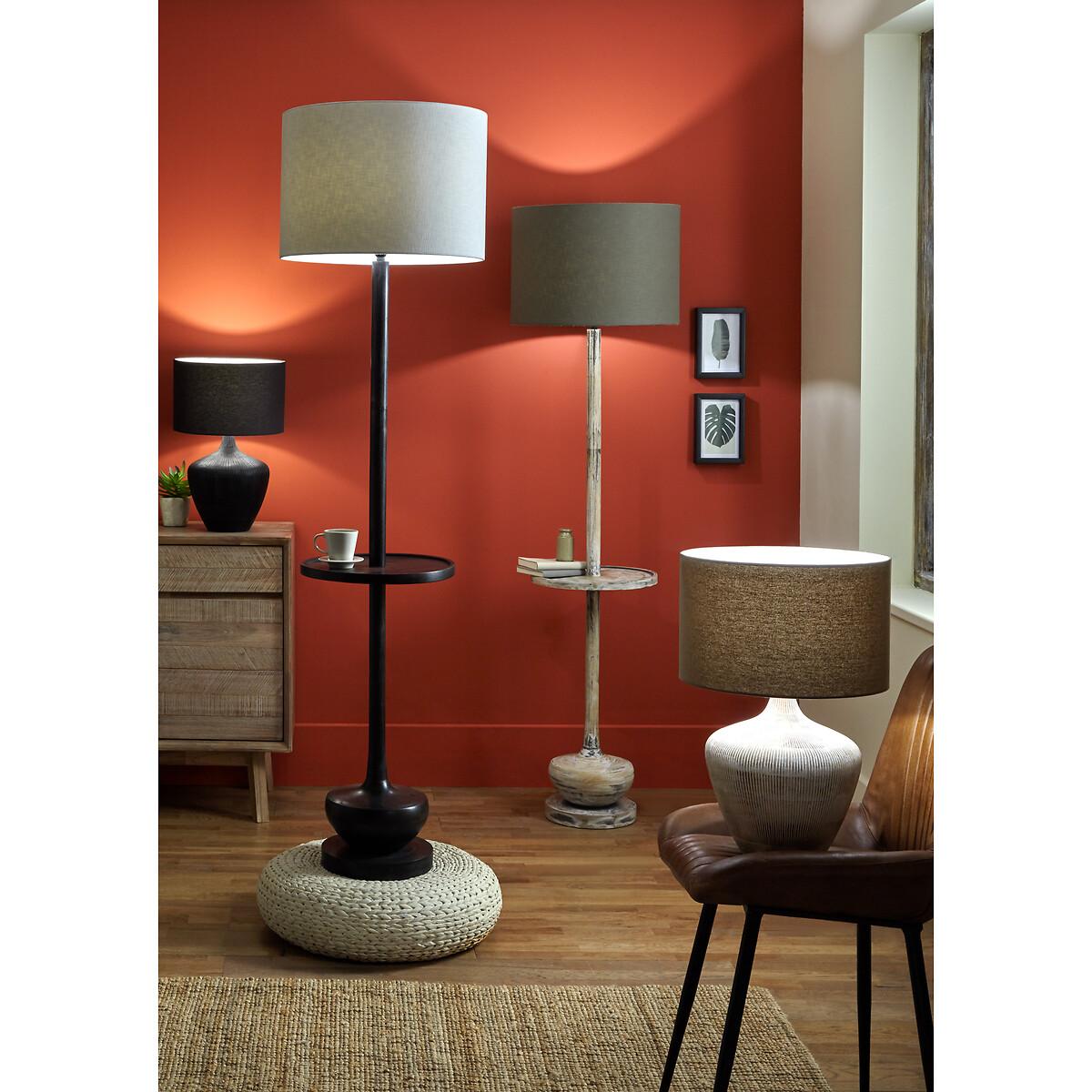 Curved Textured Wood Table Lamp Base – image 5