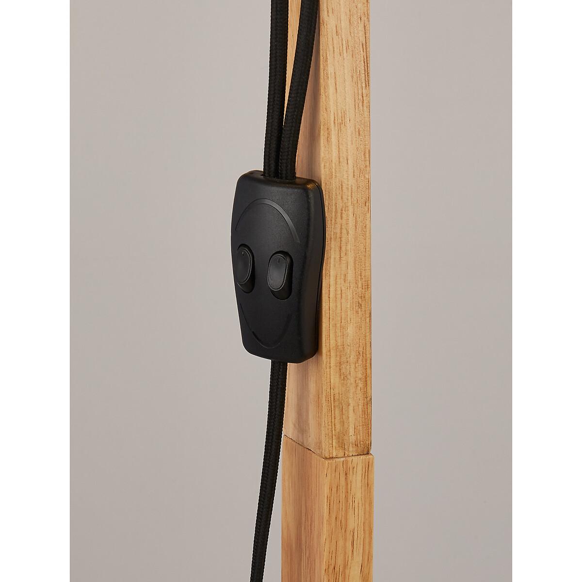 Ash Wood Floor Lamp with 2 Hanging Bulbs – image 4