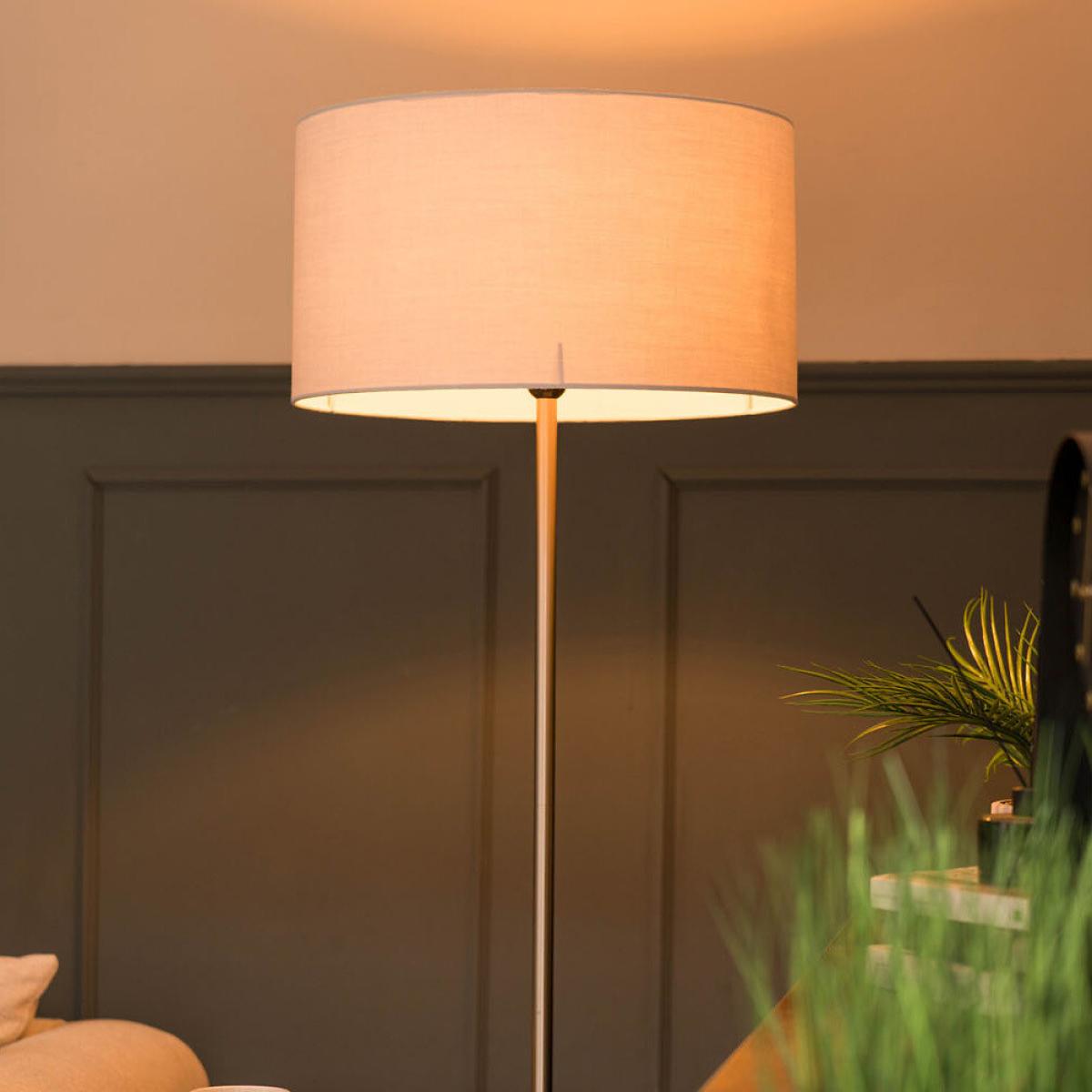 Floor Lamp with Table with Large Shade – image 3
