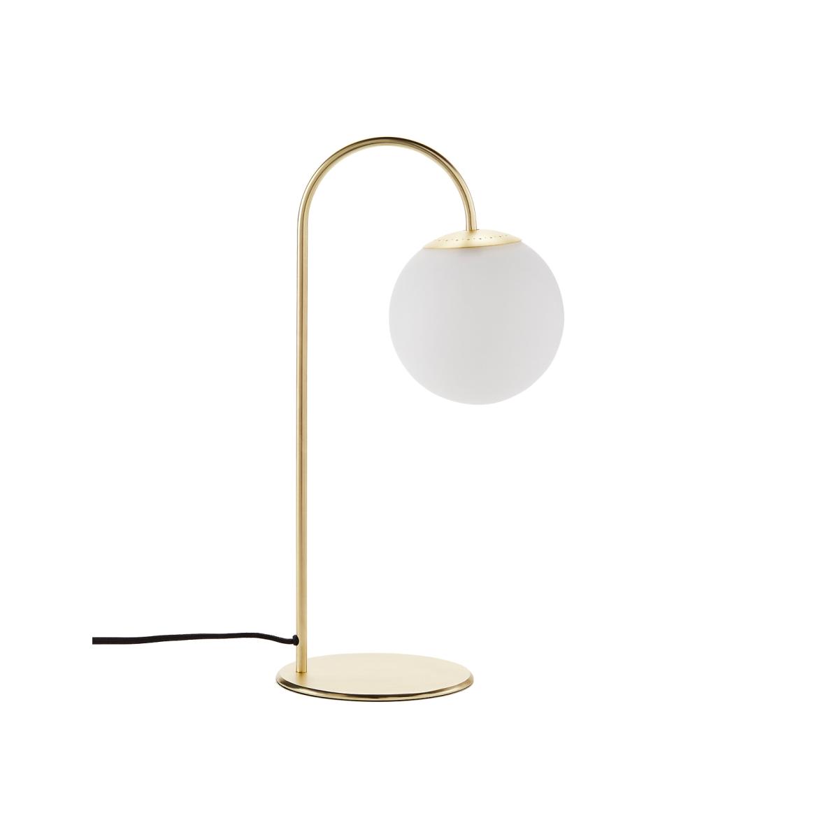 Moricio Brass and Opaline Glass Table Lamp – image 1