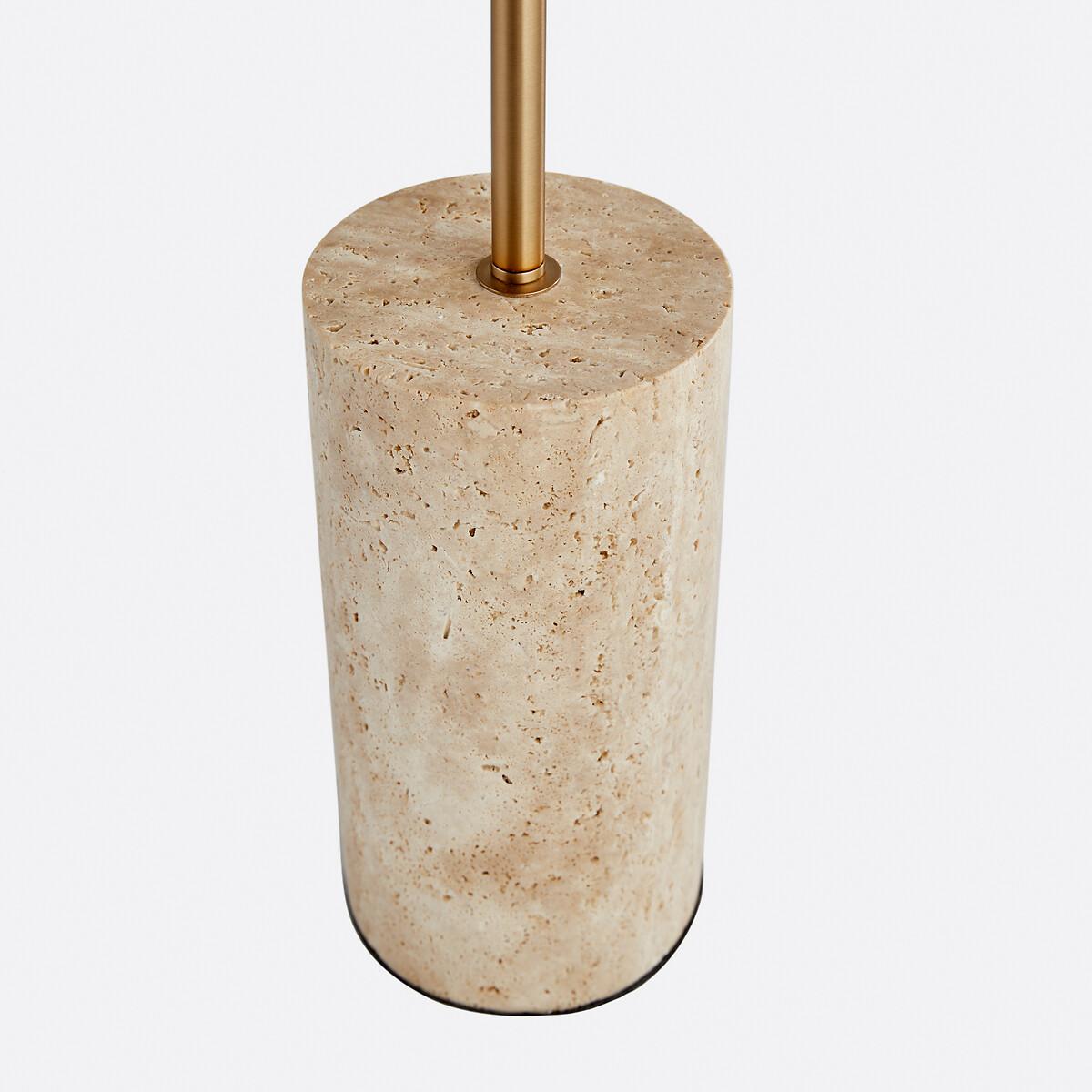 Javana Opaline Floor Lamp in Rattan/Travertine – image 6