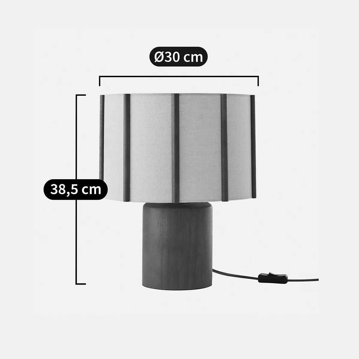Vintela Rubber/Linen Table Lamp – image 8