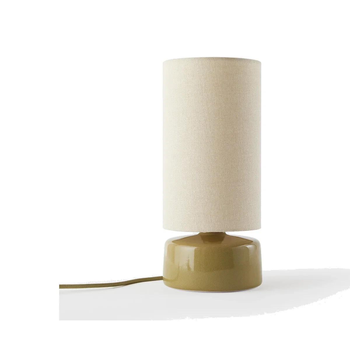 Amaga Ceramic and Linen Table Lamp, Height 35cm