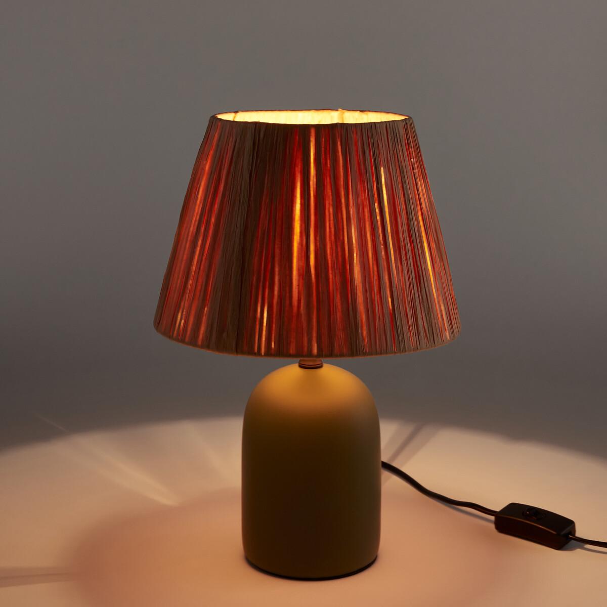 Doblio Ceramic & Raffia Table Lamp – image 2