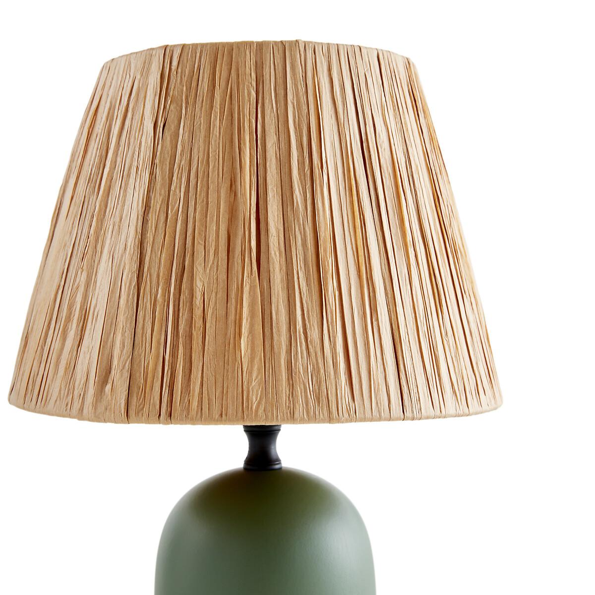 Doblio Ceramic & Raffia Table Lamp – image 3