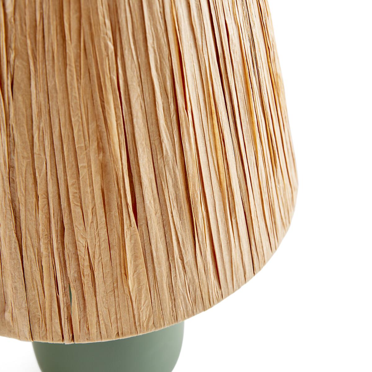 Doblio Ceramic & Raffia Table Lamp – image 4