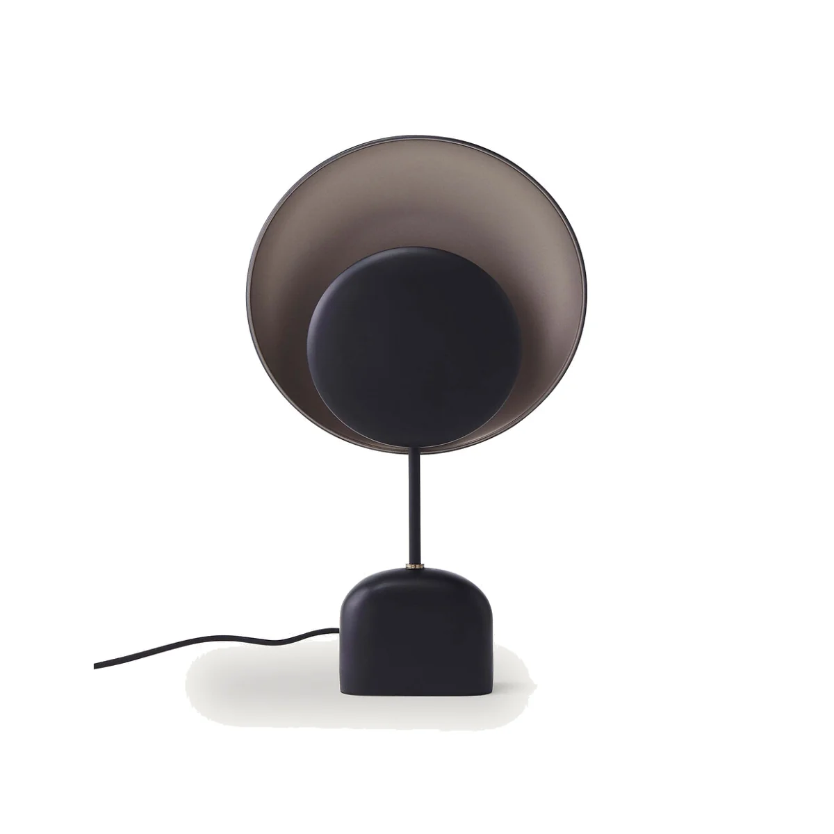 Naton Black and Mocha Metal Table Lamp – image 1