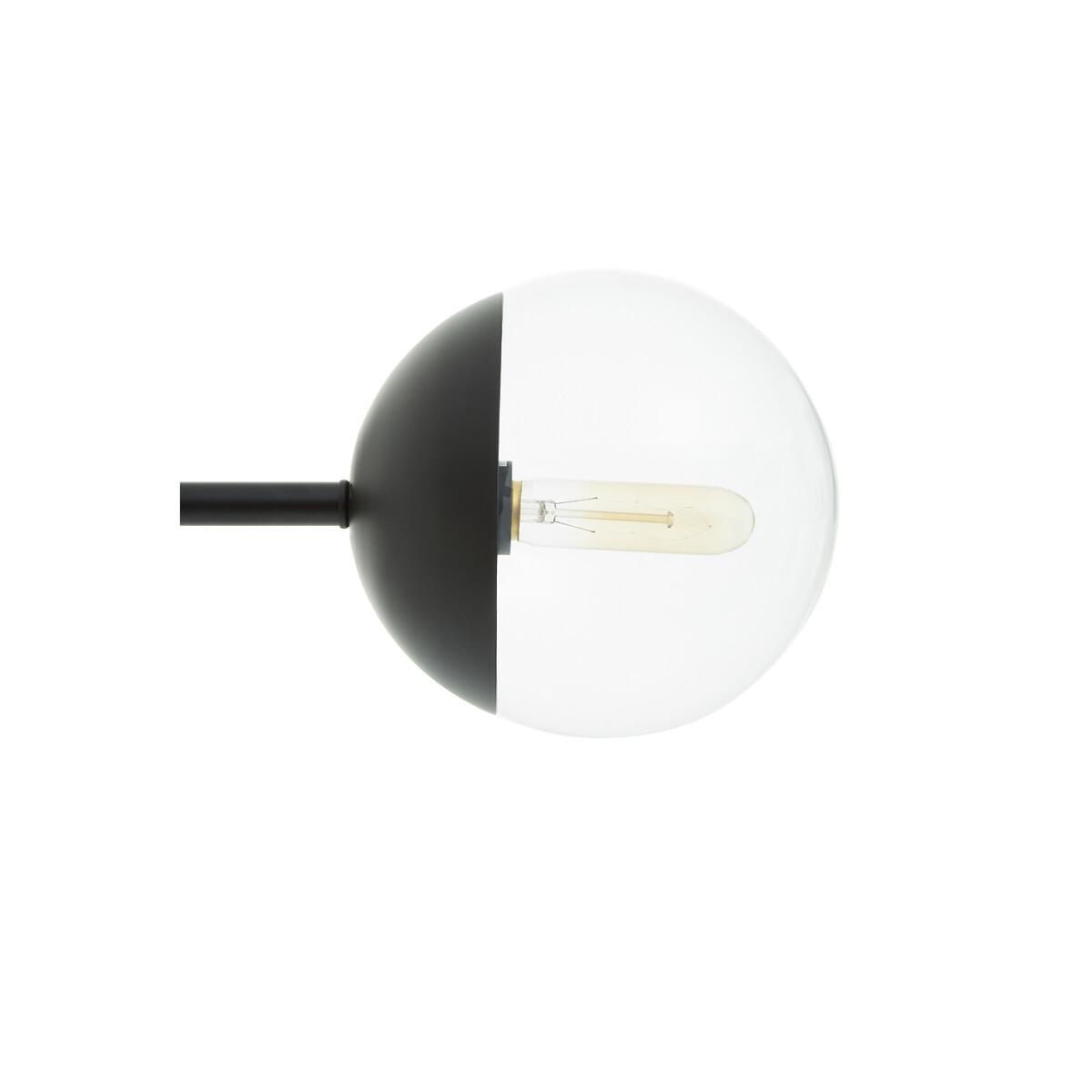 128cm Globe Black Metal Floor Lamp with Marble Base – image 4