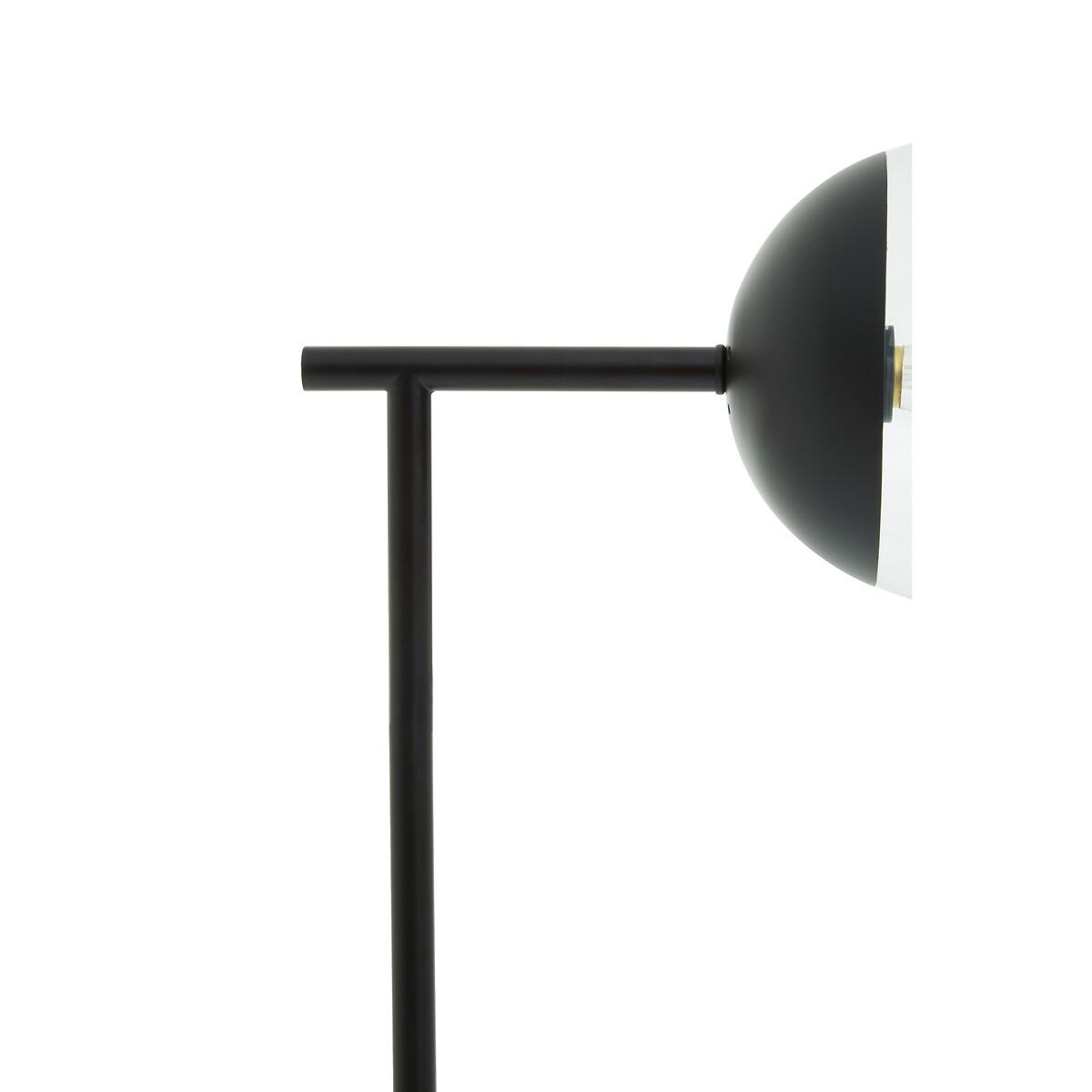 128cm Globe Black Metal Floor Lamp with Marble Base – image 5