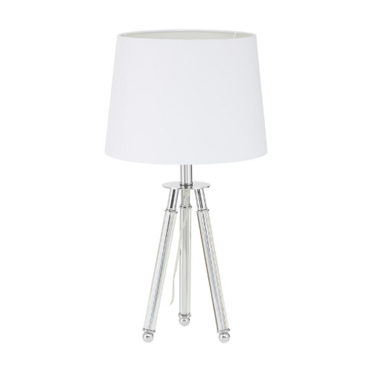 Chrome Crystal Wrapped Tripod Table Lamp – image 2