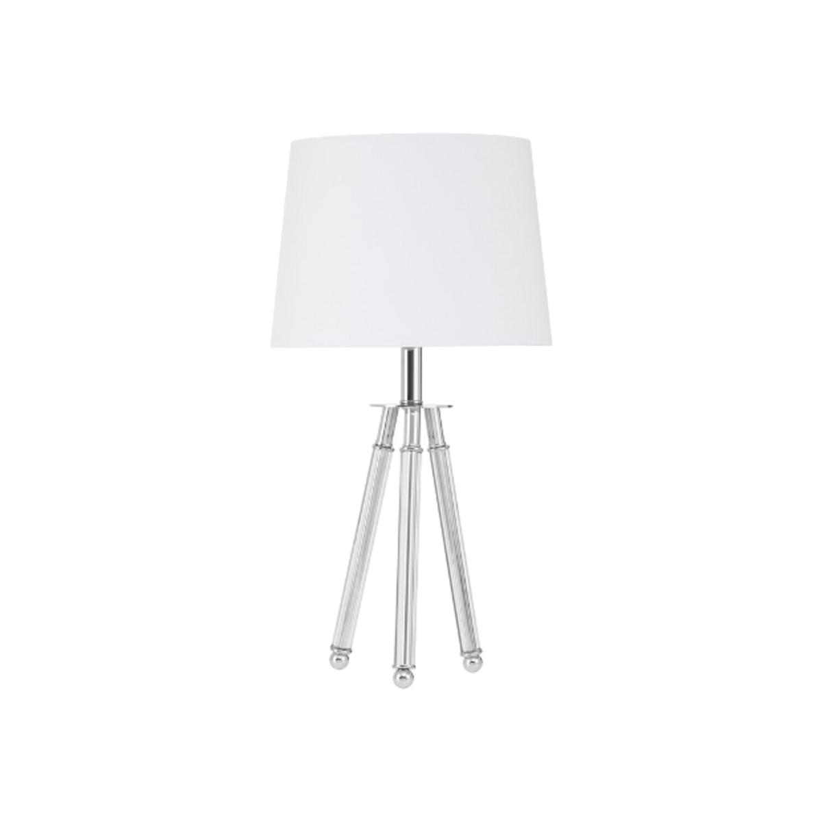 Chrome Crystal Wrapped Tripod Table Lamp – image 1